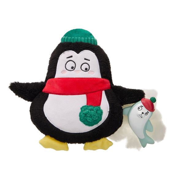 OMG! Surprise Perky Penguin 2 in 1 Dog Toy Plush Chew Christmas‎ Holiday Toss - Picture 1 of 3